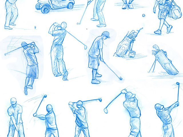 Golfers — sketch