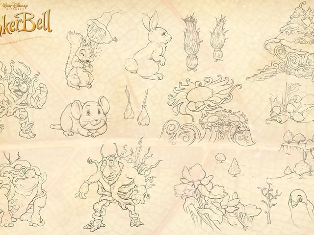 Tinker Bell DVD Sketches — sketch